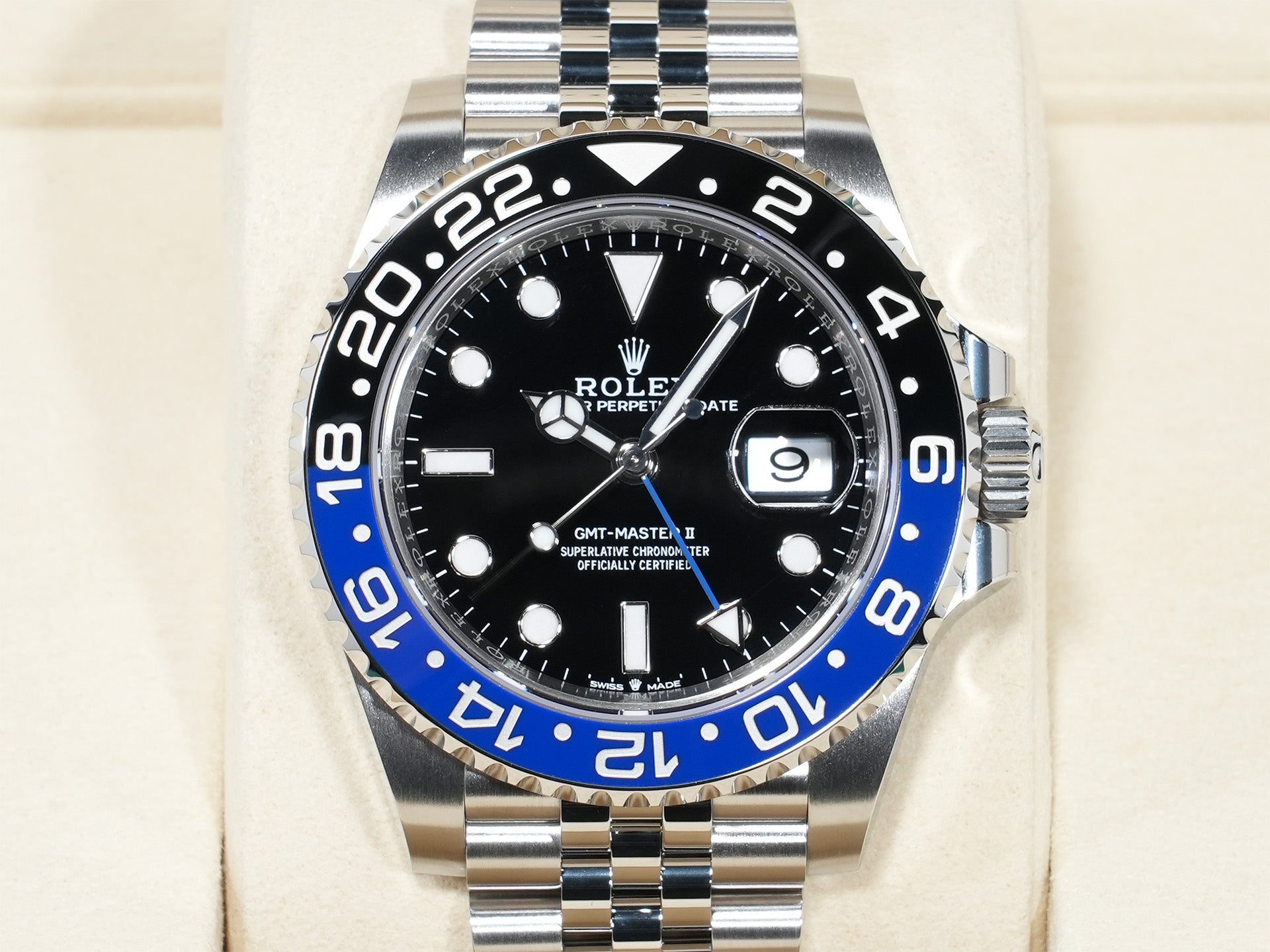 ロレックス GMTマスターII Ref.126710BLNR ステンレススチール ブラック文字盤 ジュビリーブレスレット 未使用 vve8mwhg