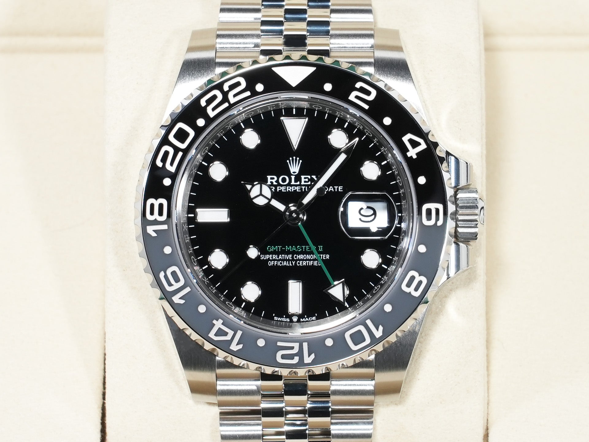 ロレックス GMTマスターII Ref.126710GRNR ステンレススチール ブラック文字盤 ジュビリーブレスレット 未使用 hamnn2sf