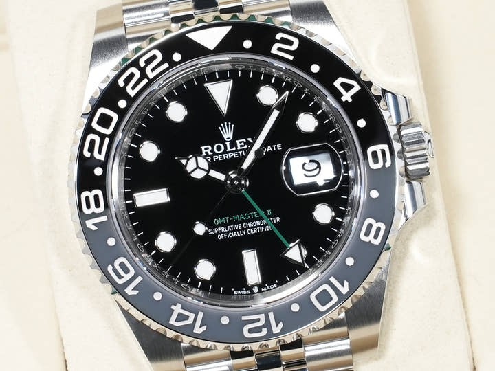 ロレックス GMTマスターII Ref.126710GRNR ステンレススチール ブラック文字盤 ジュビリーブレスレット 未使用 hamnn2sf
