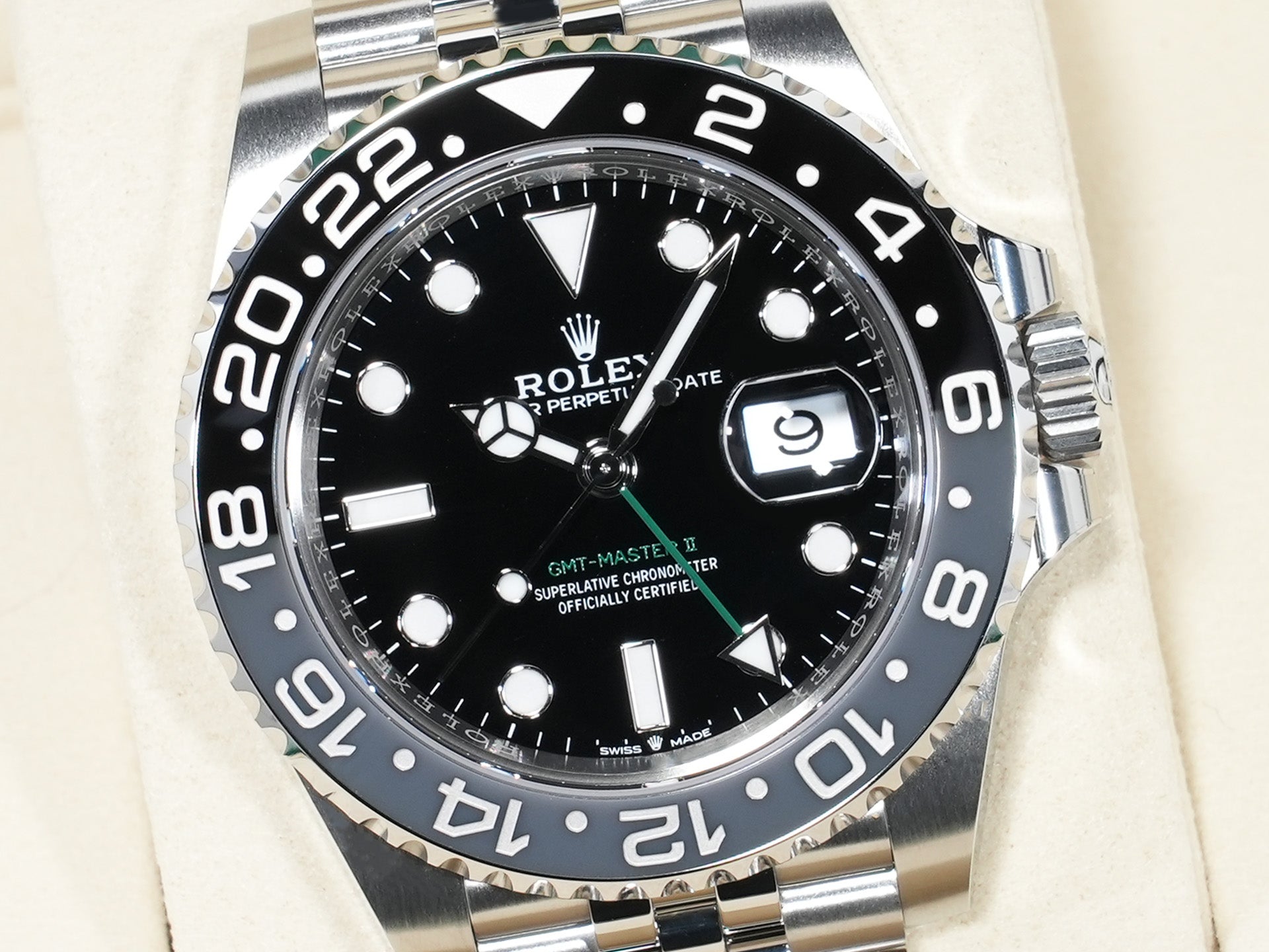 ロレックス GMTマスターII Ref.126710GRNR ステンレススチール ブラック文字盤 ジュビリーブレスレット 未使用 hamnn2sf