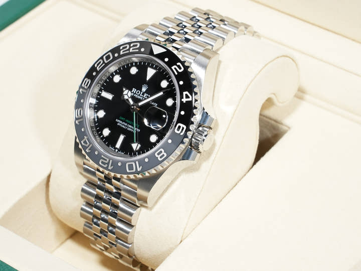 ロレックス GMTマスターII Ref.126710GRNR ステンレススチール ブラック文字盤 ジュビリーブレスレット 未使用 hamnn2sf