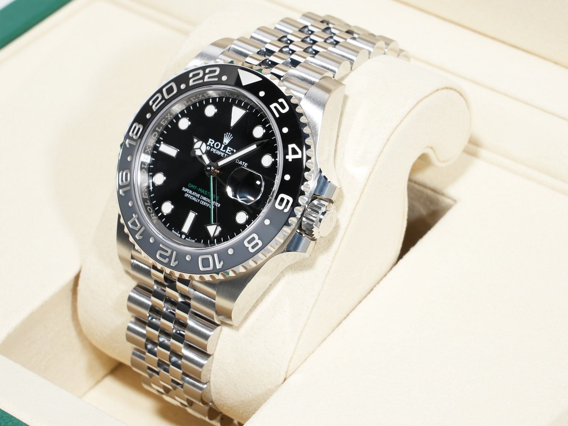 ロレックス GMTマスターII Ref.126710GRNR ステンレススチール ブラック文字盤 ジュビリーブレスレット 未使用 hamnn2sf