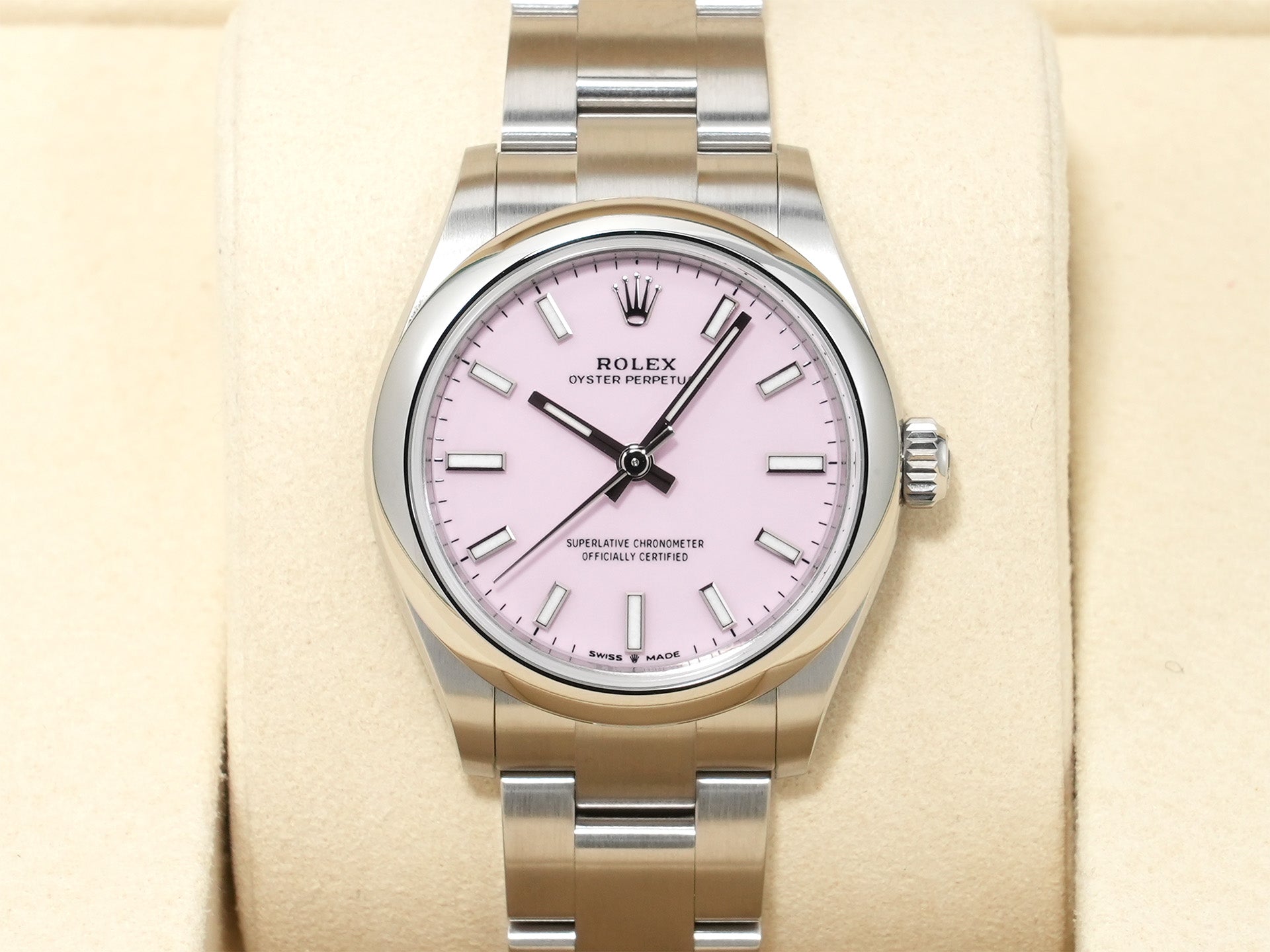 ロレックス オイスターパーペチュアル31 Ref.277200 ステンレススチール キャンディピンク文字盤 未使用 u3v5v2sd