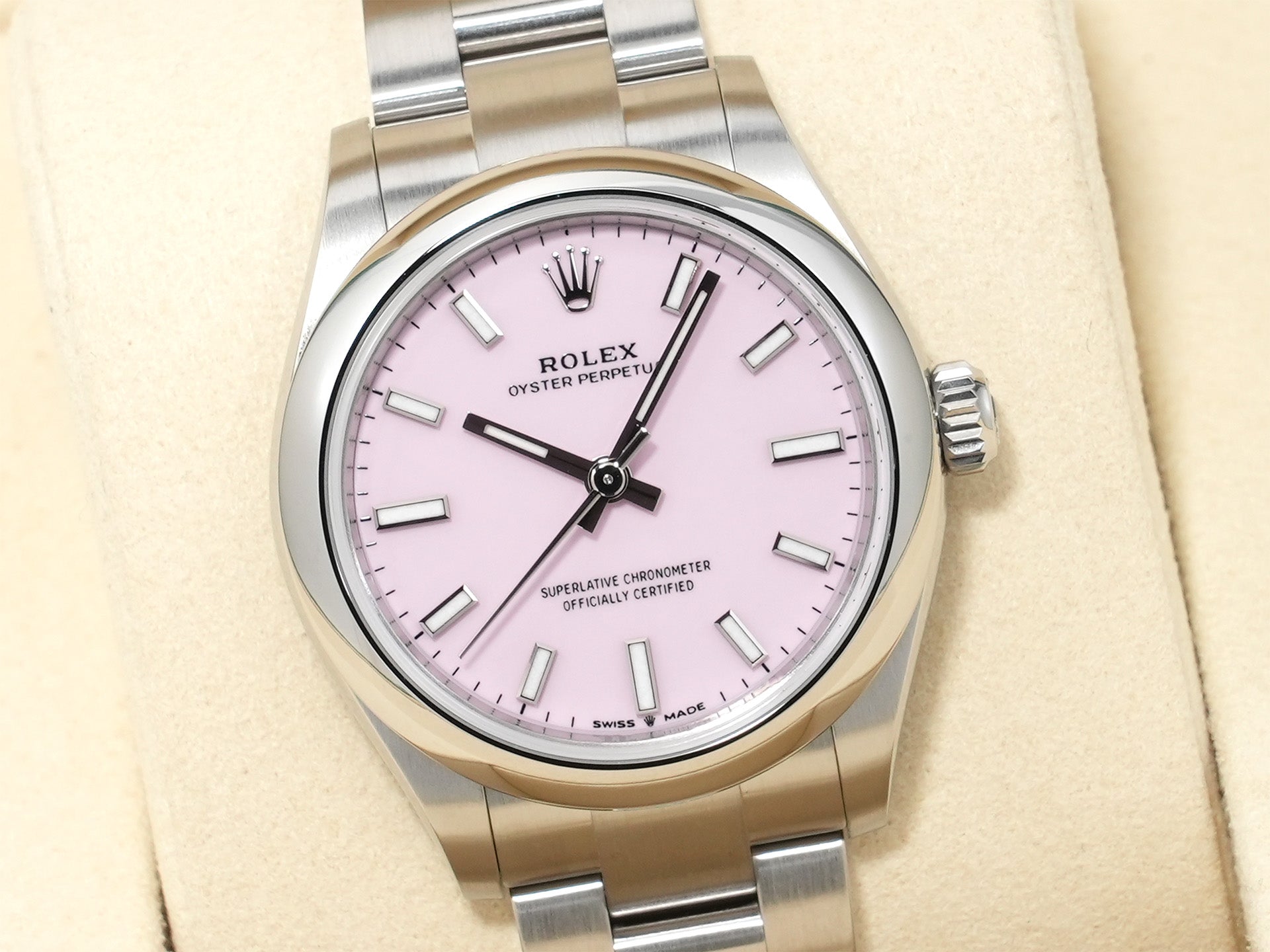 ロレックス オイスターパーペチュアル31 Ref.277200 ステンレススチール キャンディピンク文字盤 未使用 u3v5v2sd