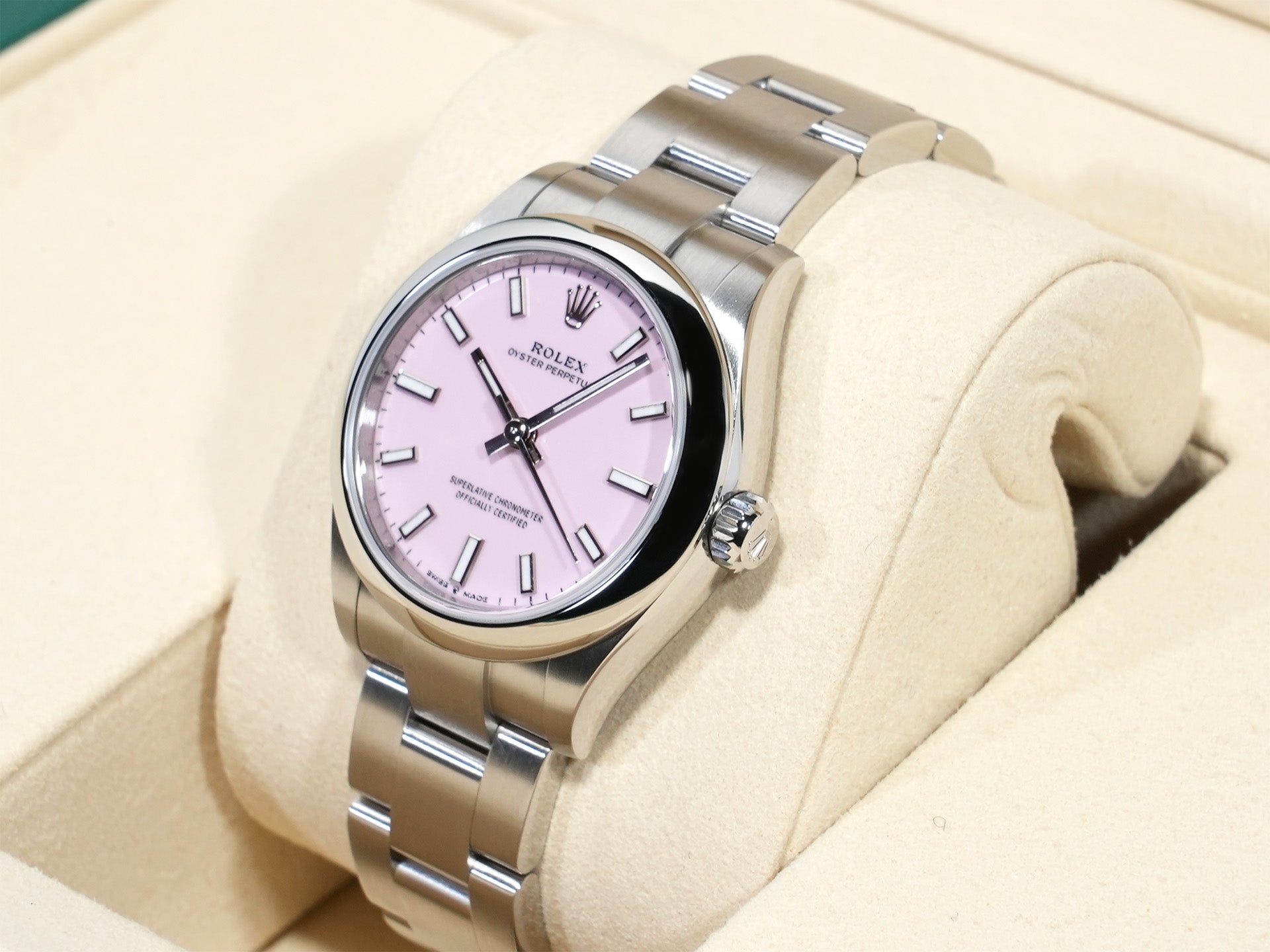 ロレックス オイスターパーペチュアル31 Ref.277200 ステンレススチール キャンディピンク文字盤 未使用 u3v5v2sd