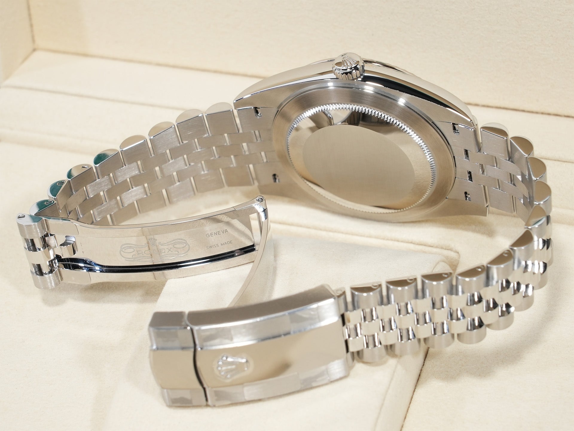 ロレックス デイトジャスト41 Ref.126334 ステンレススチール/ホワイトゴールド アズーロブルー文字盤 ジュビリーブレスレット 未使用 ex24beiy