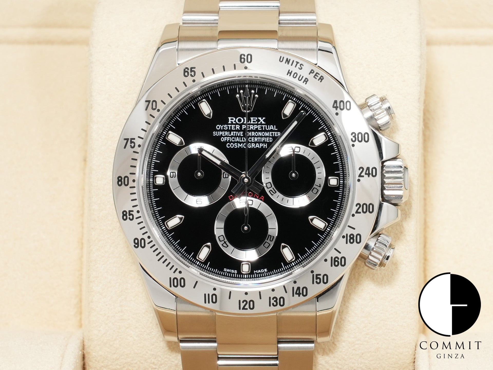 Rolex Daytona Ref. 116520 Stainless Steel Black Dial Pre-owned pxg4a8fx