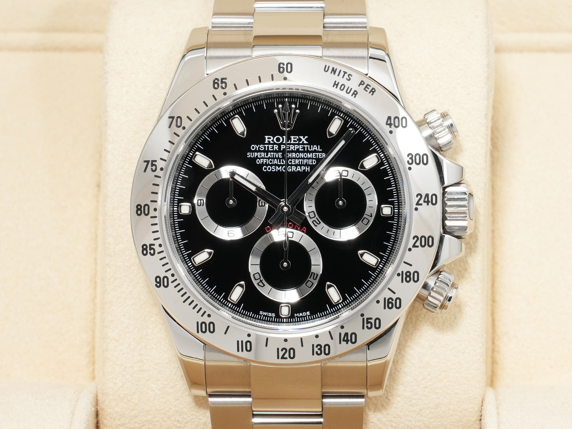 Rolex Daytona Ref. 116520 Stainless Steel Black Dial Pre-owned pxg4a8fx