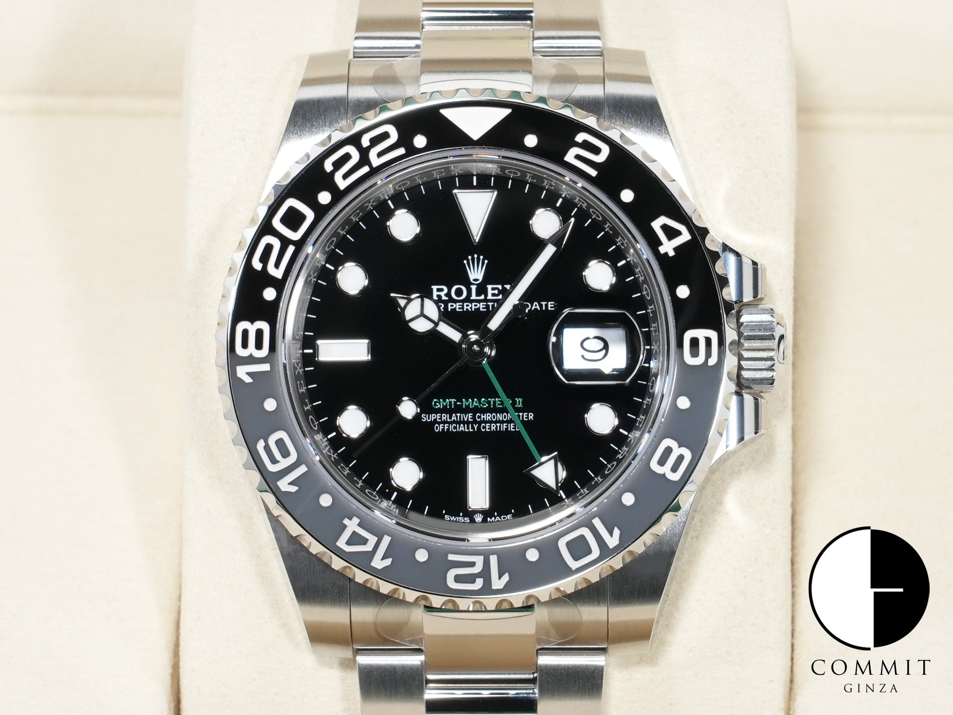 ロレックス GMTマスターII Ref.126710GRNR ステンレススチール ブラック文字盤 オイスターブレスレット 未使用 7z5436qo