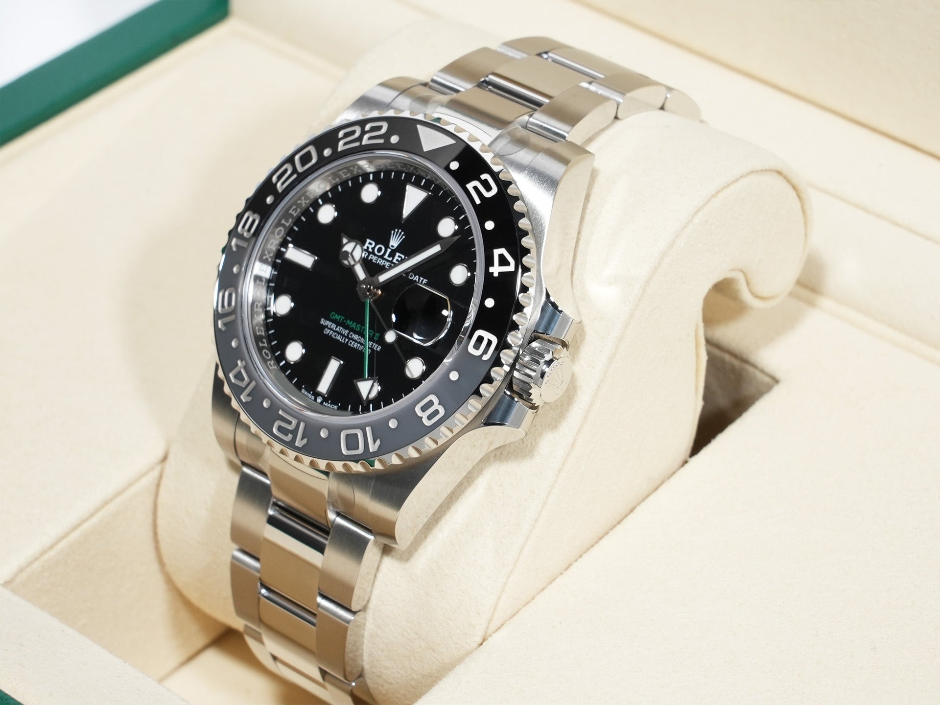 ロレックス GMTマスターII Ref.126710GRNR ステンレススチール ブラック文字盤 オイスターブレスレット 未使用 7z5436qo