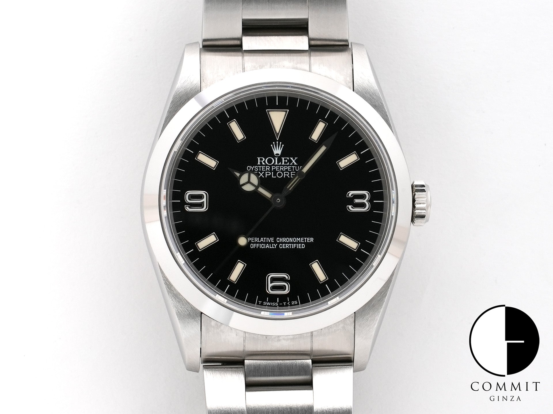 ロレックス エクスプローラーI Ref.14270 ステンレススチール ブラック文字盤 オイスターブレスレット 中古 dtapjfed