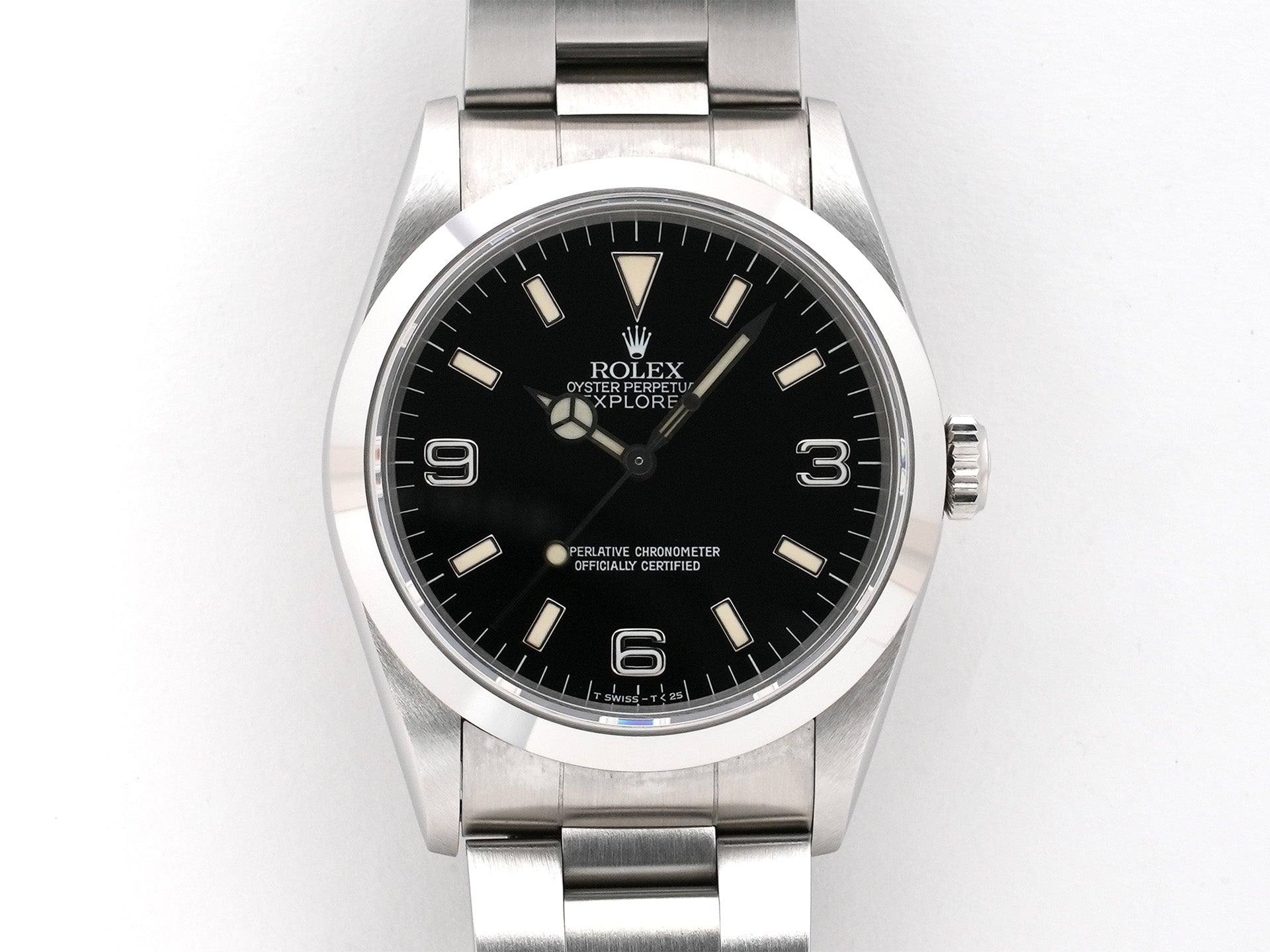 ロレックス エクスプローラーI Ref.14270 ステンレススチール ブラック文字盤 オイスターブレスレット 中古 dtapjfed