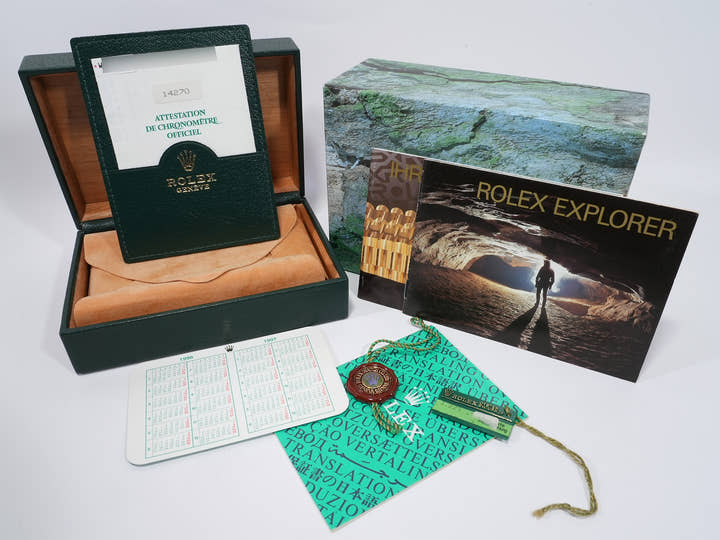 ロレックス エクスプローラーI Ref.14270 ステンレススチール ブラック文字盤 オイスターブレスレット 中古 dtapjfed