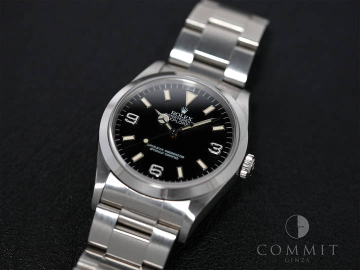 ロレックス エクスプローラーI Ref.14270 ステンレススチール ブラック文字盤 オイスターブレスレット 中古 dtapjfed