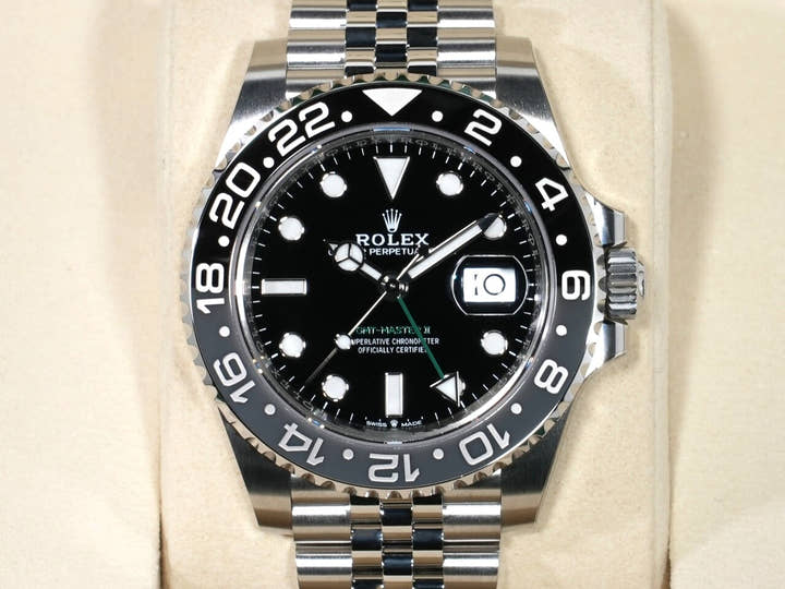 ロレックス GMTマスターII Ref.126710GRNR ステンレススチール ブラック文字盤 ジュビリーブレスレット 未使用 k9jcpme8