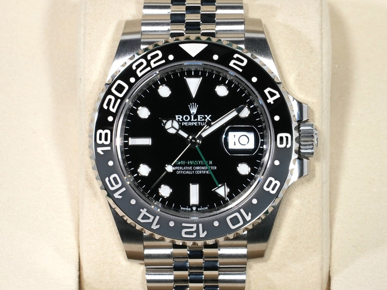 ロレックス GMTマスターII Ref.126710GRNR ステンレススチール ブラック文字盤 ジュビリーブレスレット 未使用 k9jcpme8