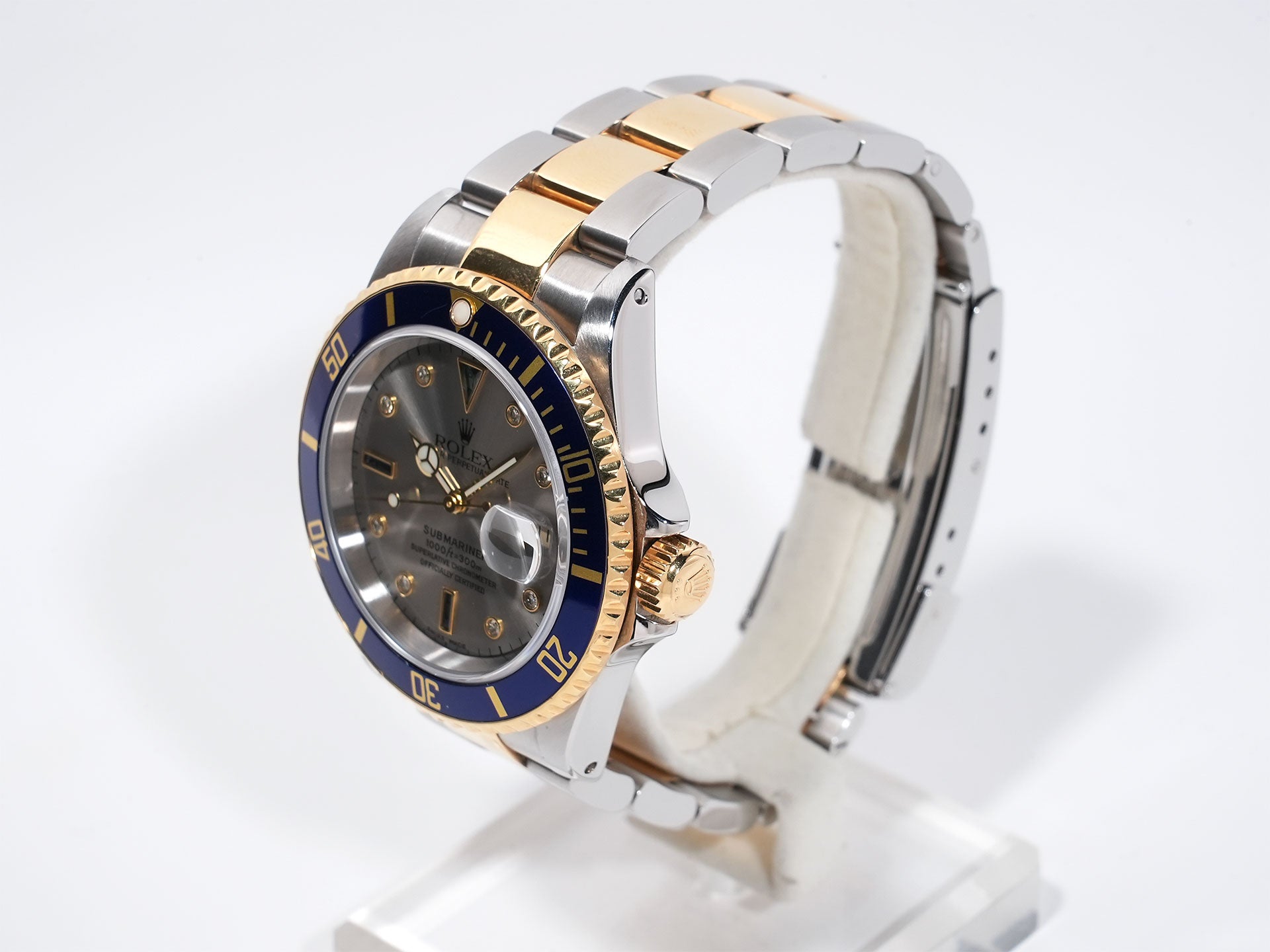 Pre-owned Rolex Submariner Date Ref. 16613SG Stainless Steel/Yellow Gold Gray Dial babes969