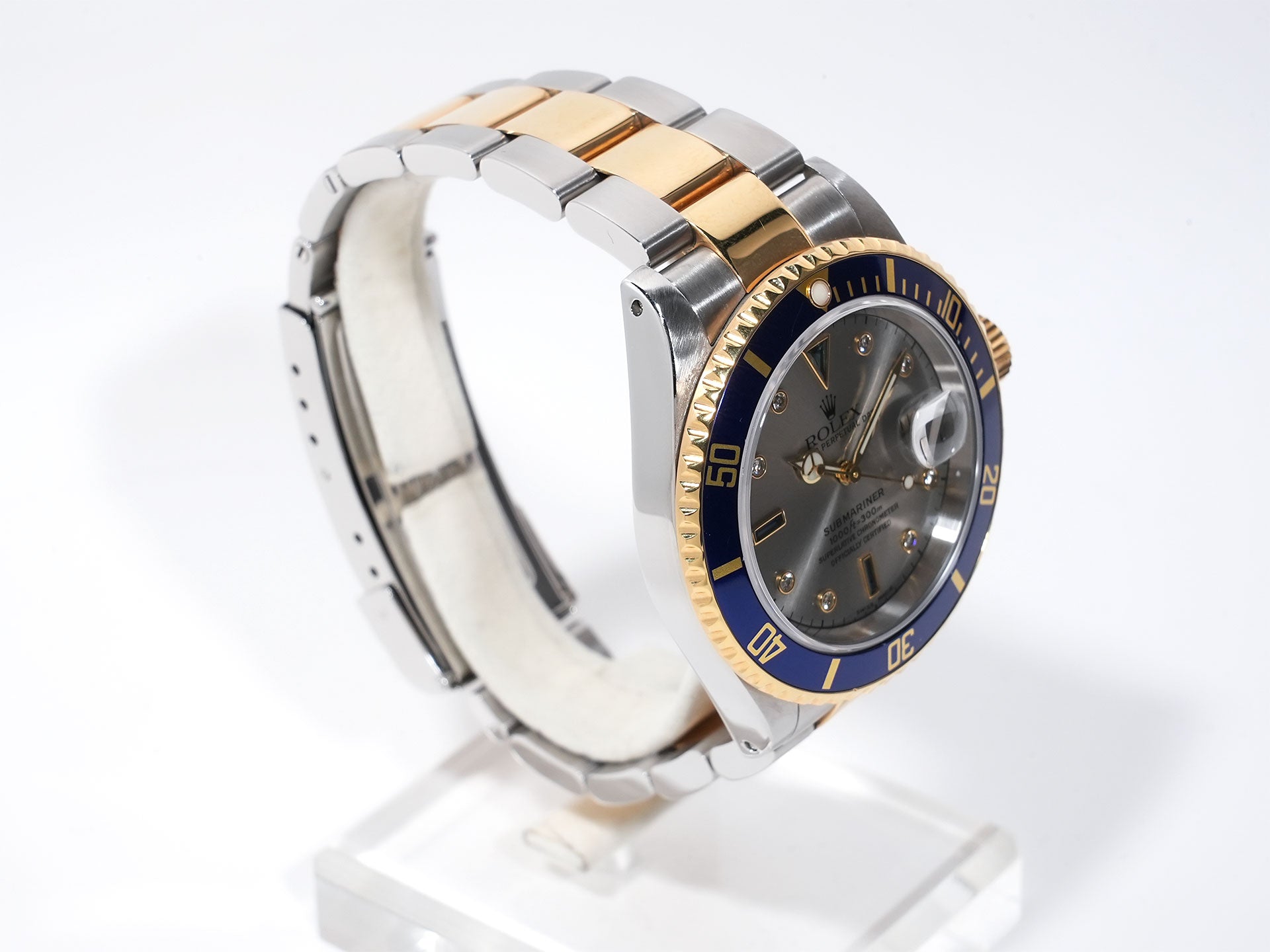 Pre-owned Rolex Submariner Date Ref. 16613SG Stainless Steel/Yellow Gold Gray Dial babes969