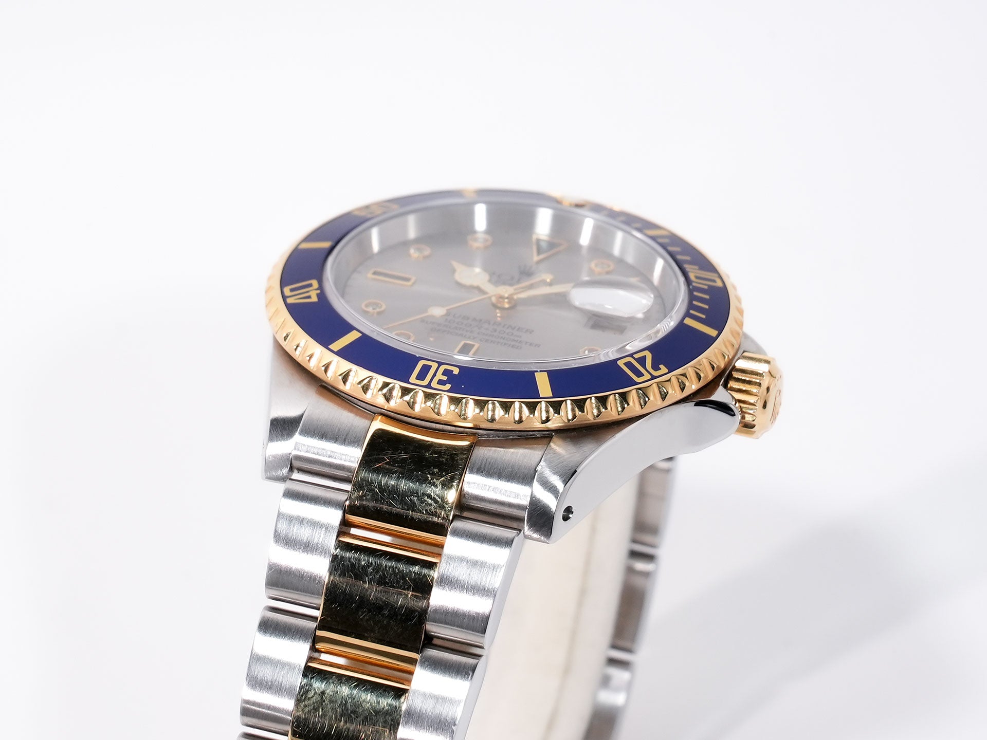 Pre-owned Rolex Submariner Date Ref. 16613SG Stainless Steel/Yellow Gold Gray Dial babes969