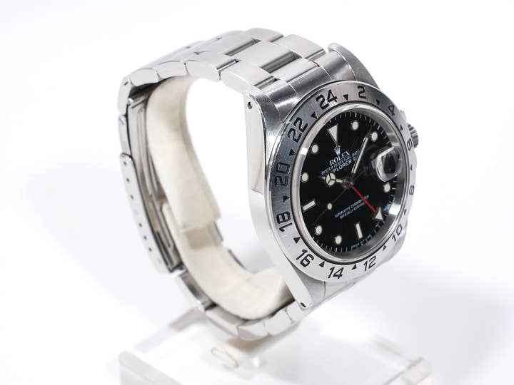 Pre-owned Rolex Explorer II Ref. 16570 Stainless Steel Black Dial Oyster Bracelet t6inbizn