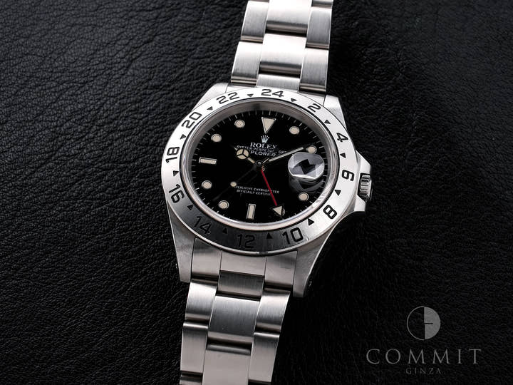 Pre-owned Rolex Explorer II Ref. 16570 Stainless Steel Black Dial Oyster Bracelet t6inbizn
