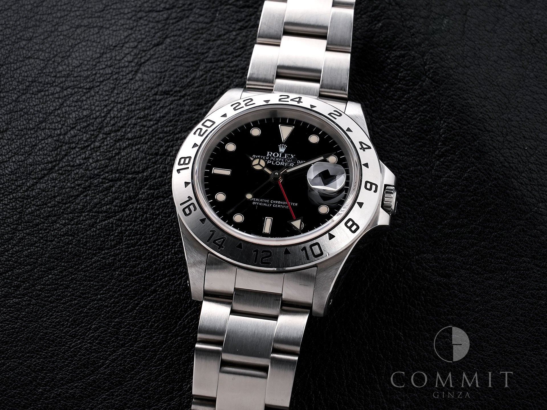 Pre-owned Rolex Explorer II Ref. 16570 Stainless Steel Black Dial Oyster Bracelet t6inbizn