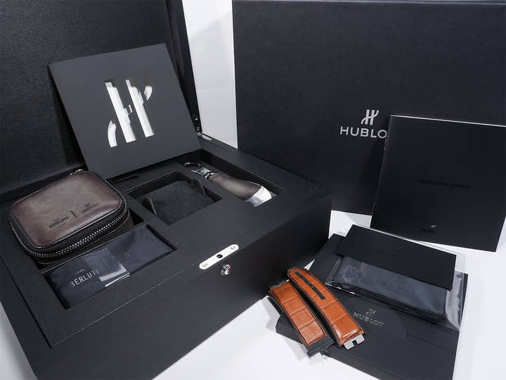 Hublot Big Bang Unico Berluti Cold Brown Ref. 411.CI.0500.VR.BER20 Black Ceramic Brown Dial Excellent Condition eozjecdg