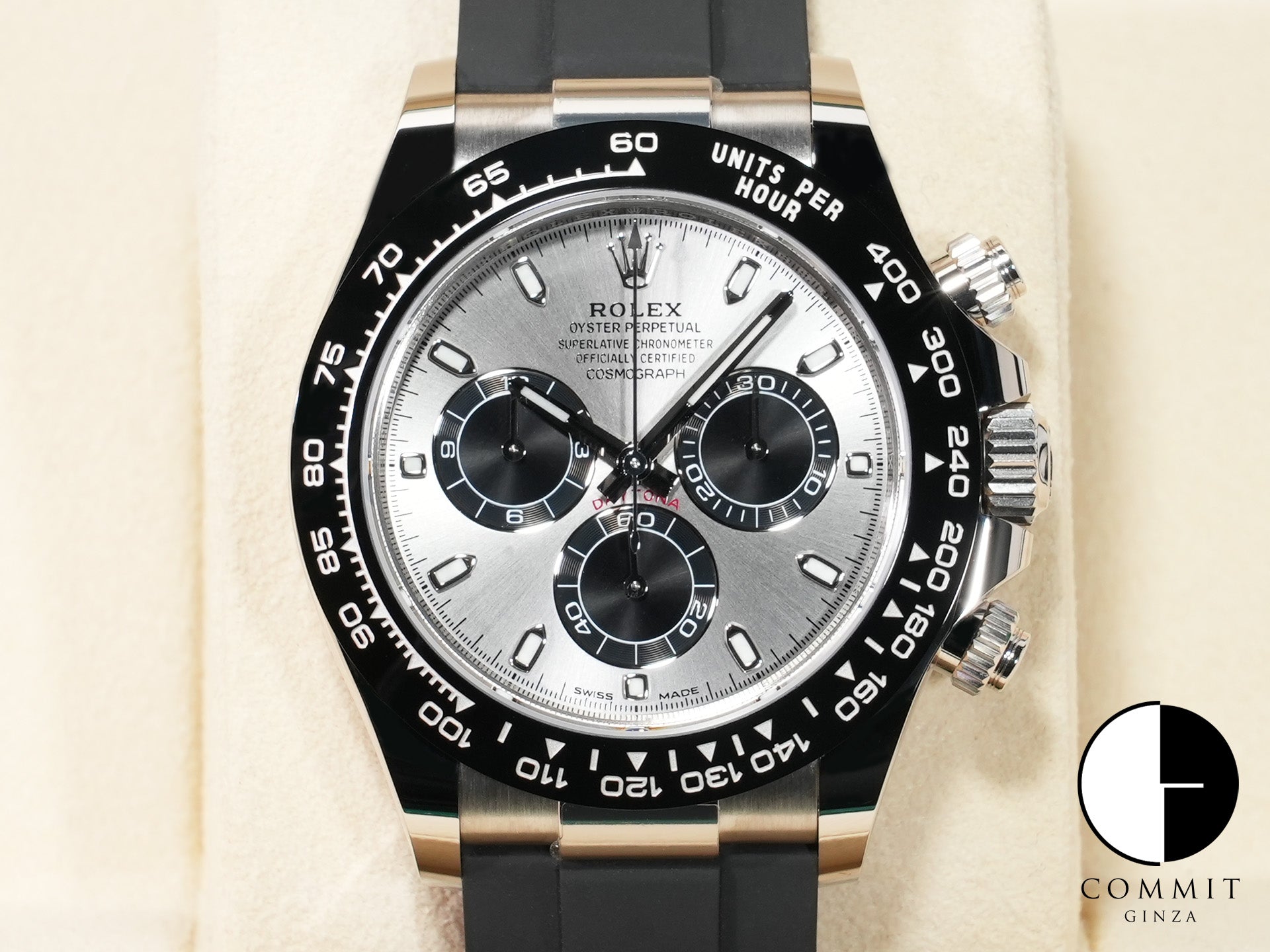Rolex Daytona Ref. 116519LN White Gold Steel with Black Dial Unused shpu6grv