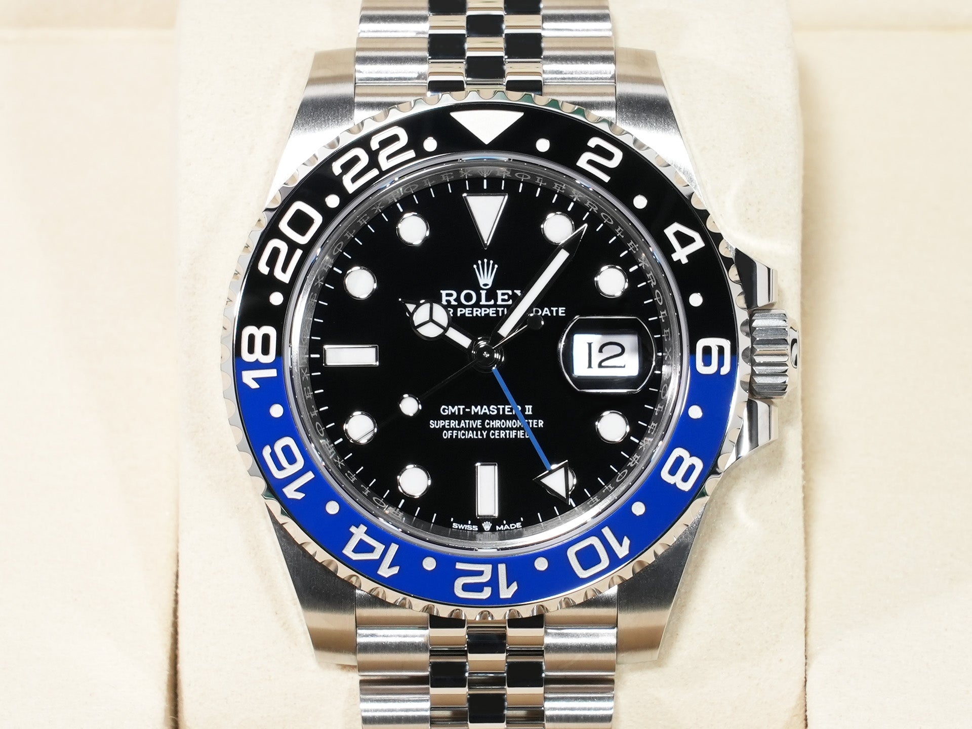 ロレックス GMTマスターII Ref.126710BLNR ステンレススチール ブラック文字盤 ジュビリーブレスレット 未使用 jzo5f3fa