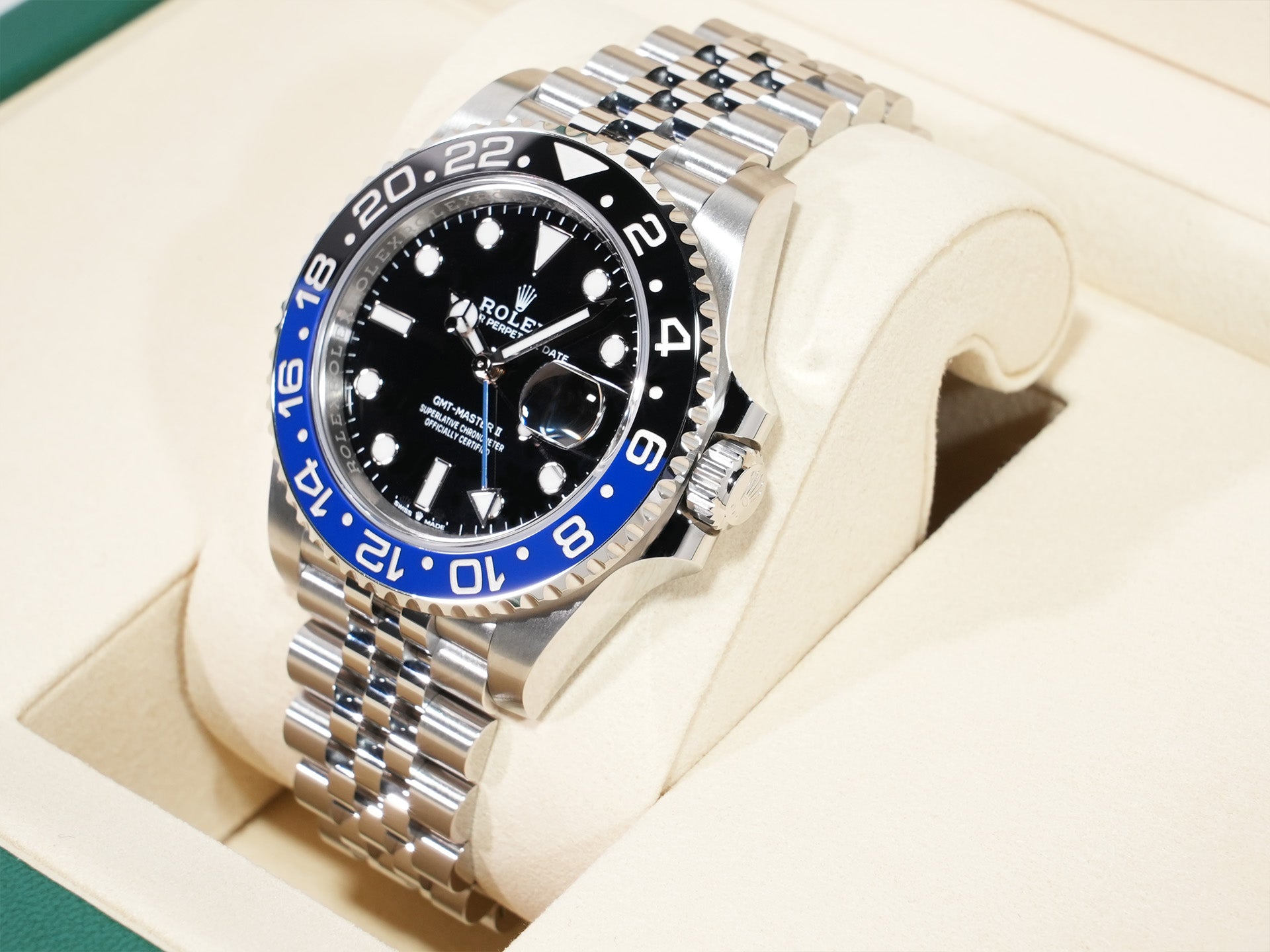 ロレックス GMTマスターII Ref.126710BLNR ステンレススチール ブラック文字盤 ジュビリーブレスレット 未使用 jzo5f3fa