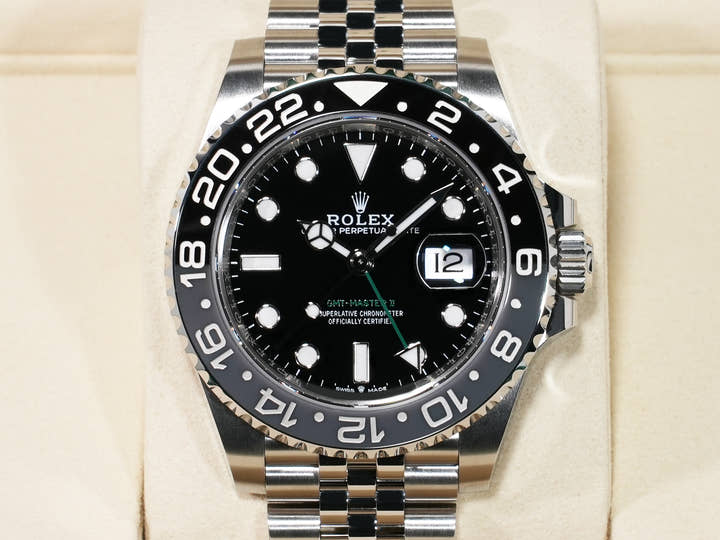 ロレックス GMTマスターII Ref.126710GRNR ステンレススチール ブラック文字盤 ジュビリーブレスレット 未使用 6wpio9uj