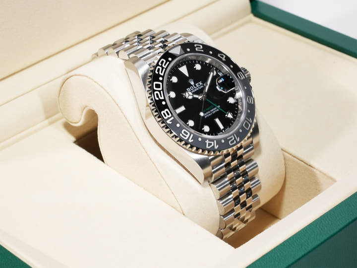 ロレックス GMTマスターII Ref.126710GRNR ステンレススチール ブラック文字盤 ジュビリーブレスレット 未使用 6wpio9uj