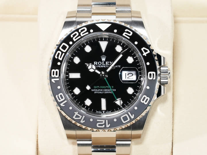 ロレックス GMTマスターII Ref.126710GRNR ステンレススチール ブラック文字盤 オイスターブレスレット 未使用 c7qwmmdn