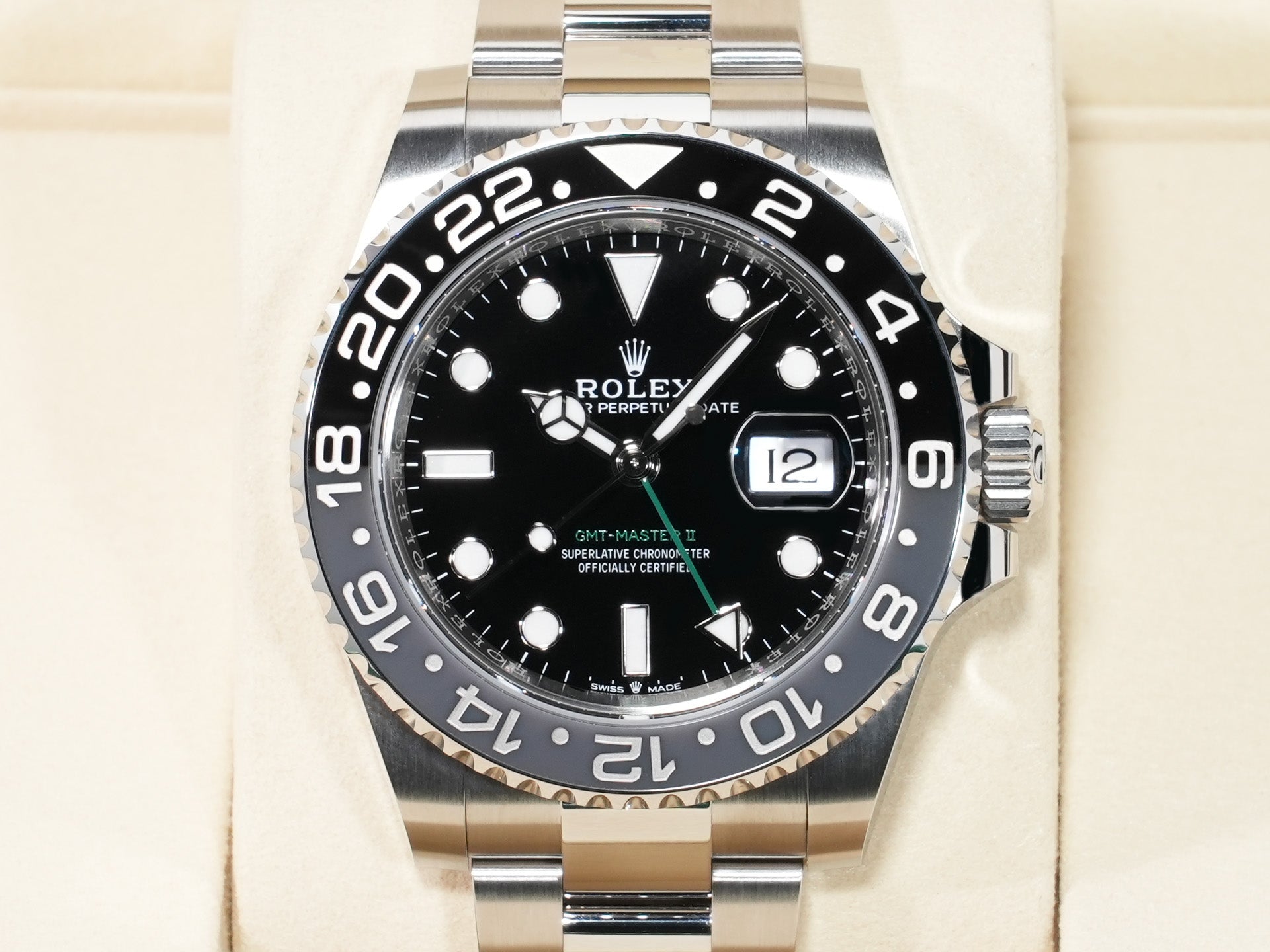 ロレックス GMTマスターII Ref.126710GRNR ステンレススチール ブラック文字盤 オイスターブレスレット 未使用 c7qwmmdn