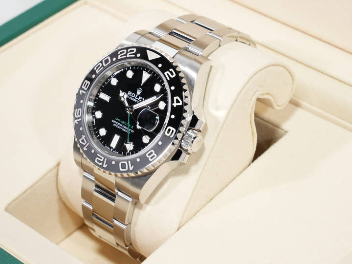 ロレックス GMTマスターII Ref.126710GRNR ステンレススチール ブラック文字盤 オイスターブレスレット 未使用 c7qwmmdn