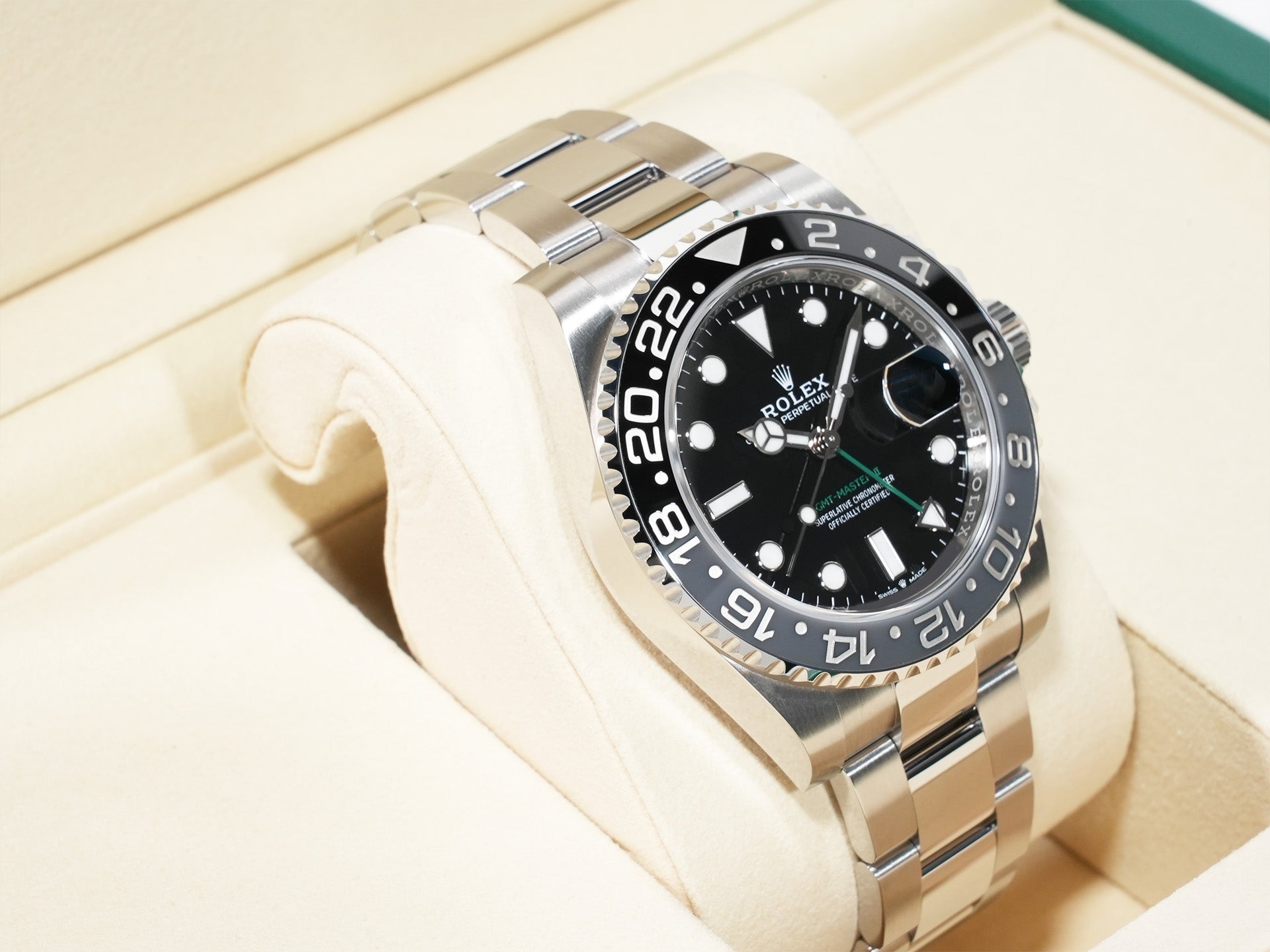 ロレックス GMTマスターII Ref.126710GRNR ステンレススチール ブラック文字盤 オイスターブレスレット 未使用 c7qwmmdn