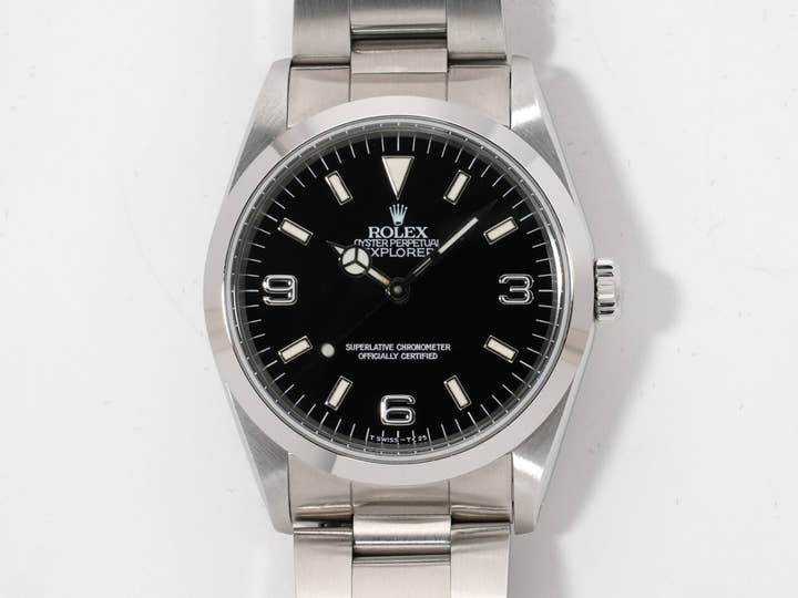 ロレックス エクスプローラーI Ref.14270 ステンレススチール ブラック文字盤 オイスターブレスレット 中古 h9gaxuav