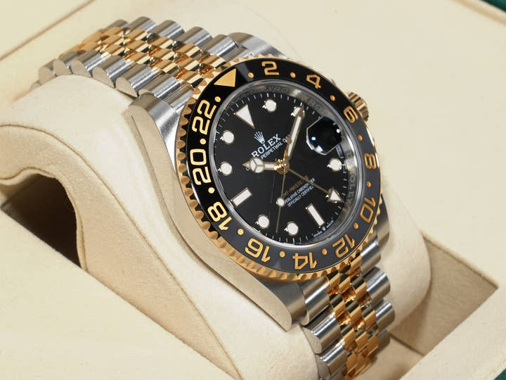 ロレックス GMTマスターII Ref.126713GRNR ステンレススチール/イエローゴールド ブラック文字盤 ジュビリーブレスレット 未使用 5tribsrz