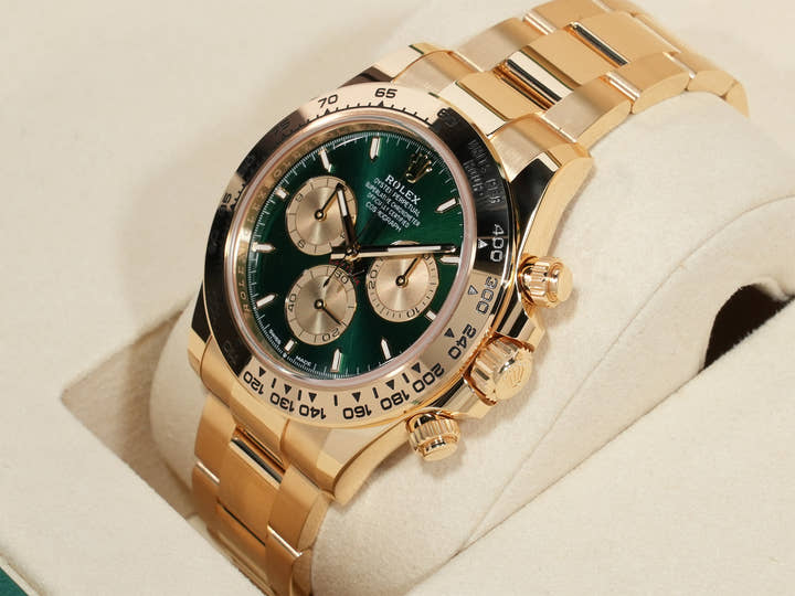 ロレックス デイトナ Ref.126508 イエローゴールド グリーン文字盤 未使用 5wnfv7bu