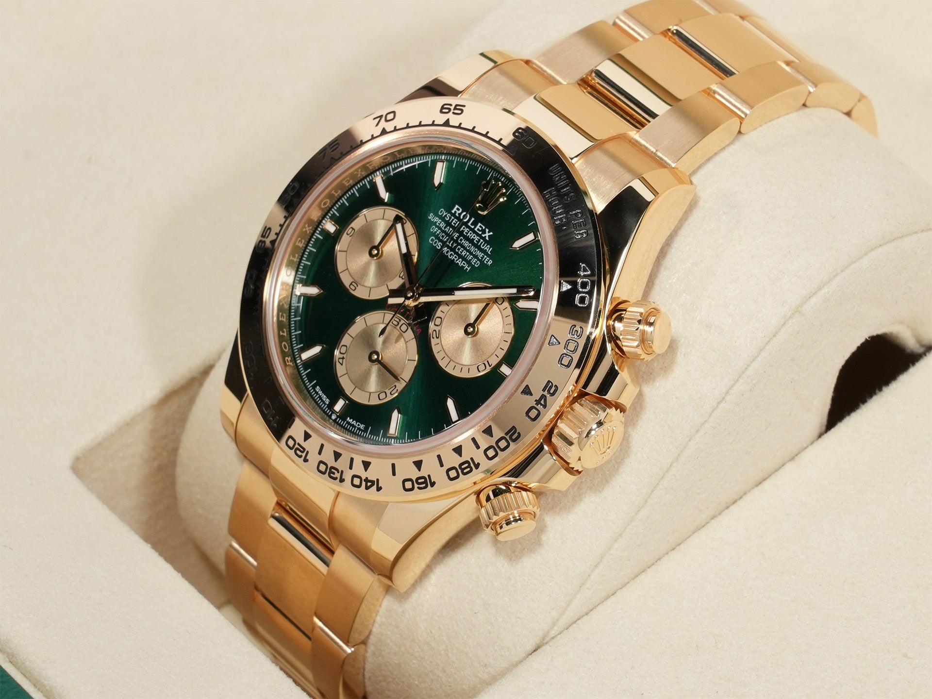 ロレックス デイトナ Ref.126508 イエローゴールド グリーン文字盤 未使用 5wnfv7bu