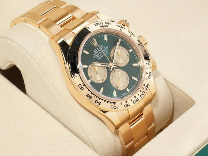 ロレックス デイトナ Ref.126508 イエローゴールド グリーン文字盤 未使用 5wnfv7bu