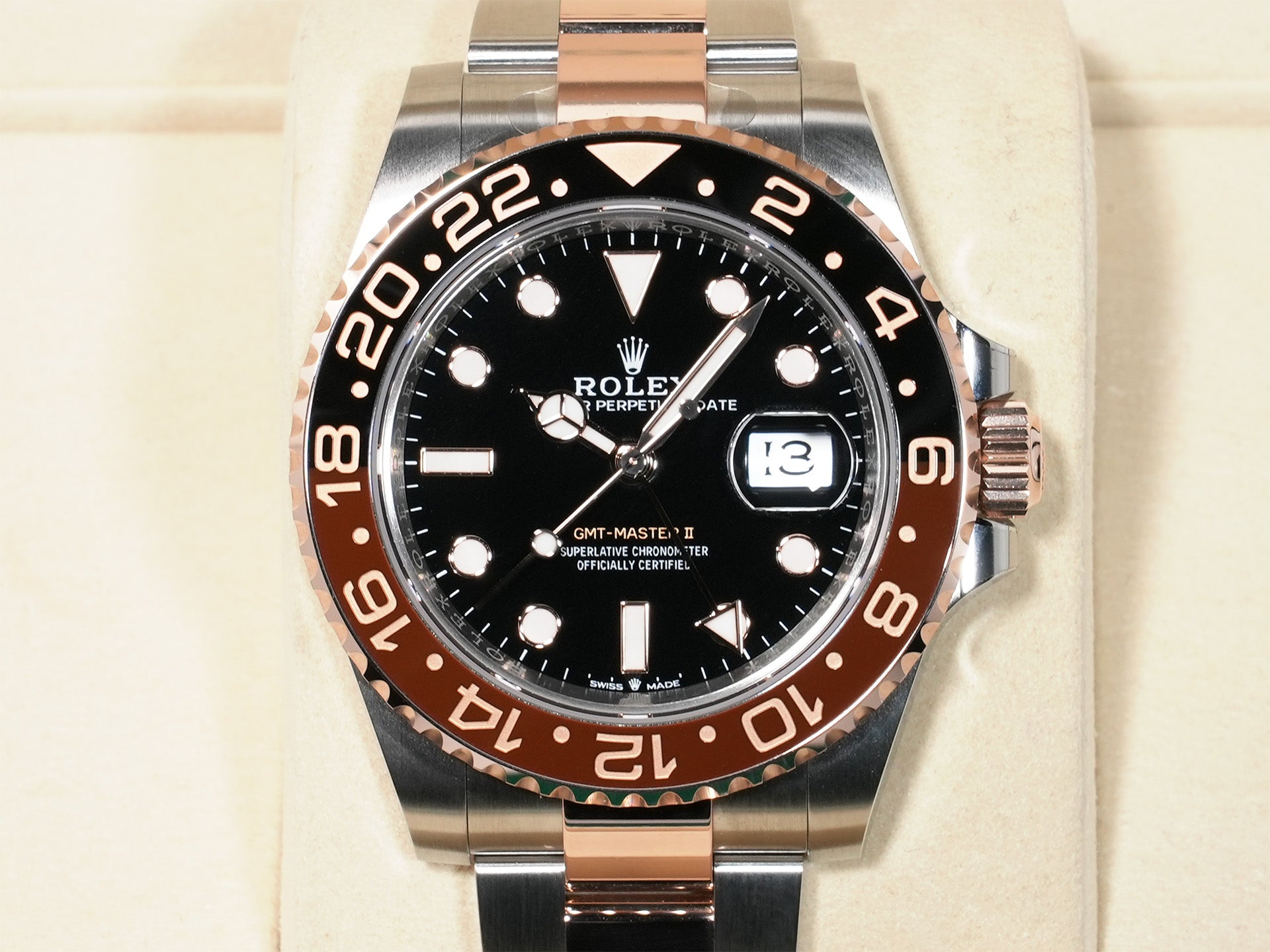 ロレックス GMTマスターII Ref.126711CHNR ステンレススチール/エバーローズゴールド ブラック文字盤 オイスターブレスレット 未使用 e2avsw2p