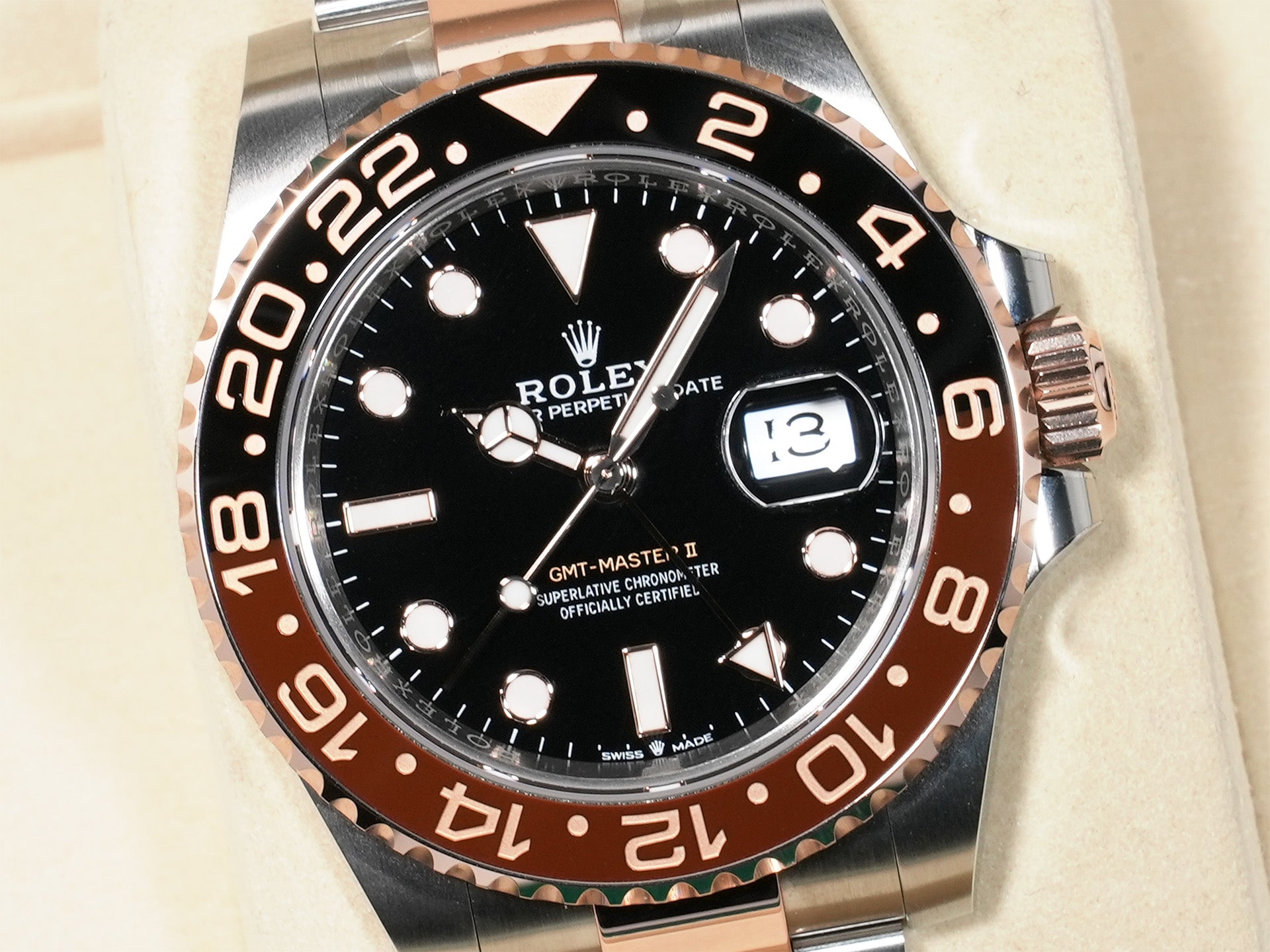 ロレックス GMTマスターII Ref.126711CHNR ステンレススチール/エバーローズゴールド ブラック文字盤 オイスターブレスレット 未使用 e2avsw2p