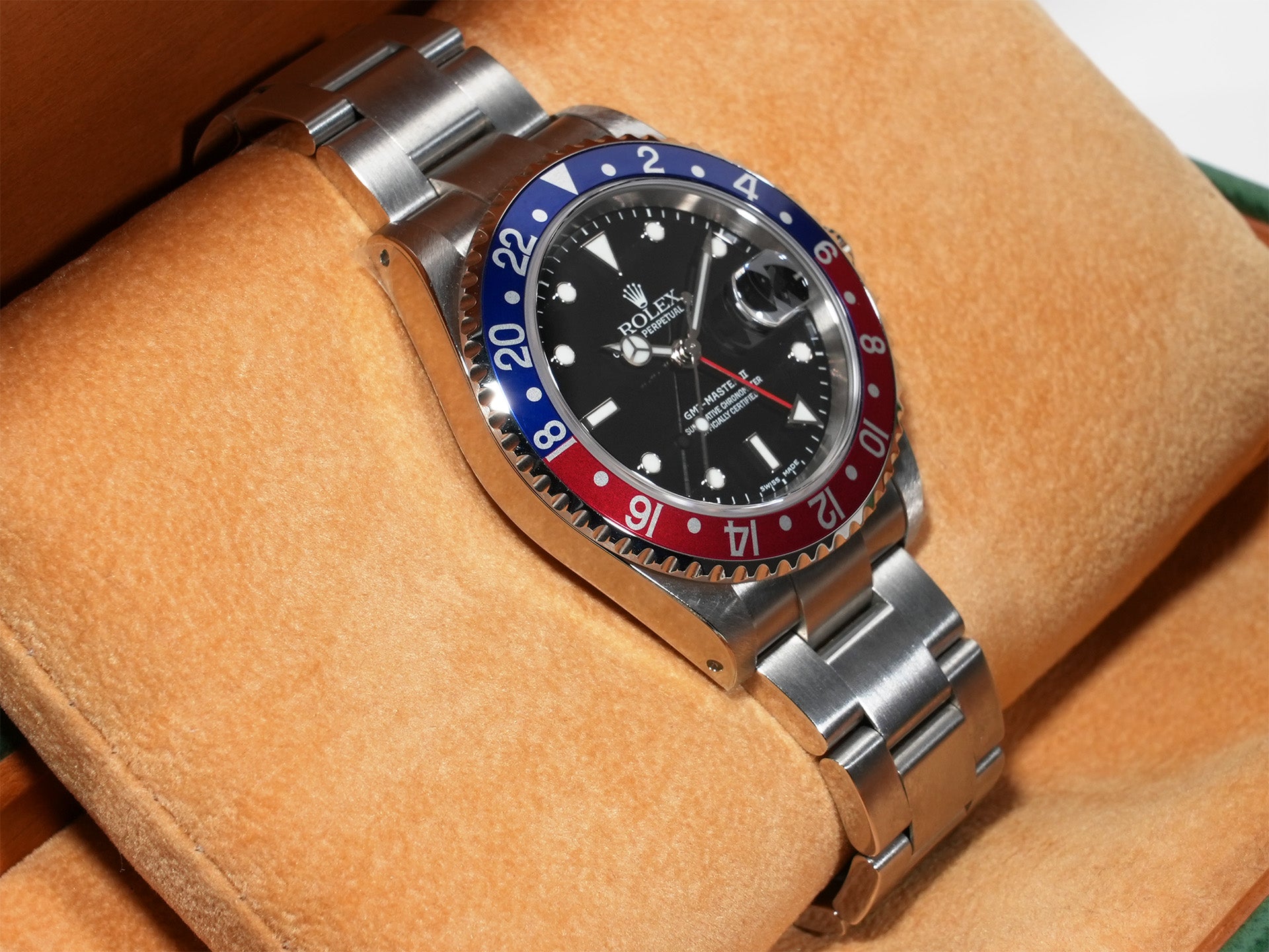 ロレックス GMTマスターII Ref.16710 ステンレススチール ブラック文字盤 オイスターブレスレット デッドストック zxa59r6p
