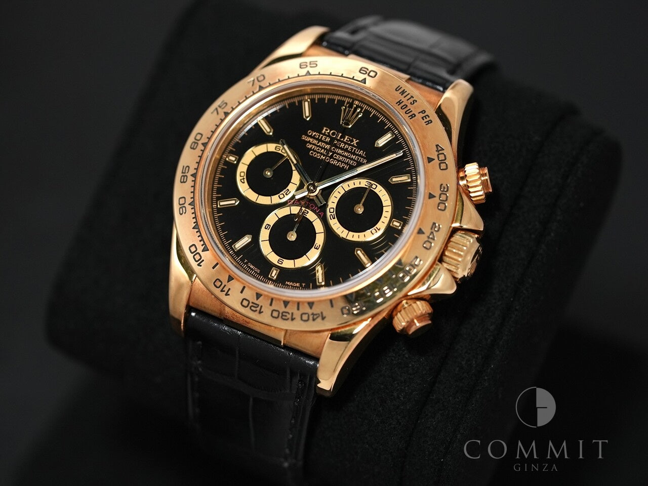 ロレックス デイトナ エルプリメロ Ref.16518 イエローゴールド ブラック文字盤 中古 55gwukq7