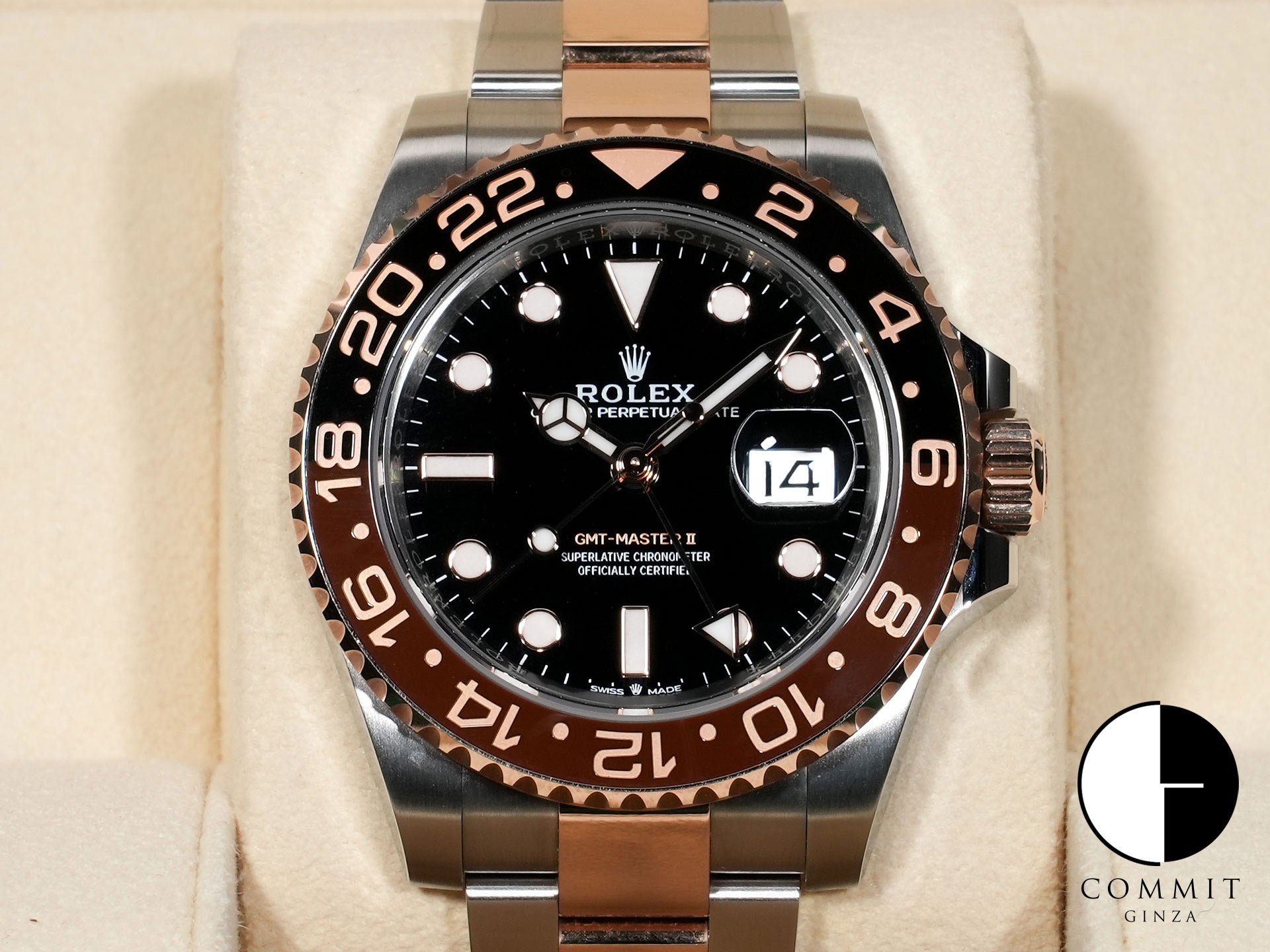 ロレックス GMTマスターII Ref.126711CHNR ステンレススチール/エバーローズゴールド ブラック文字盤 オイスターブレスレット 美中古 fth4nko4