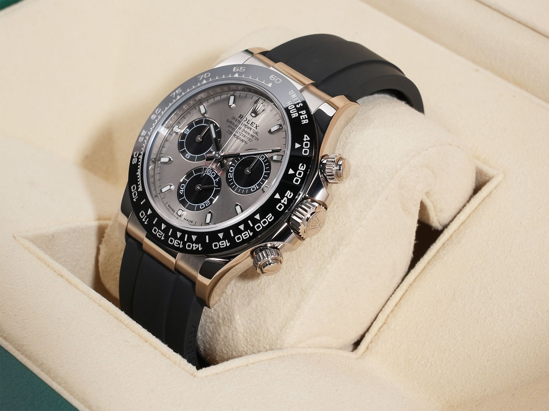 Rolex Daytona Ref. 116519LN White Gold Steel x Black Dial Excellent Condition mvdzeirt