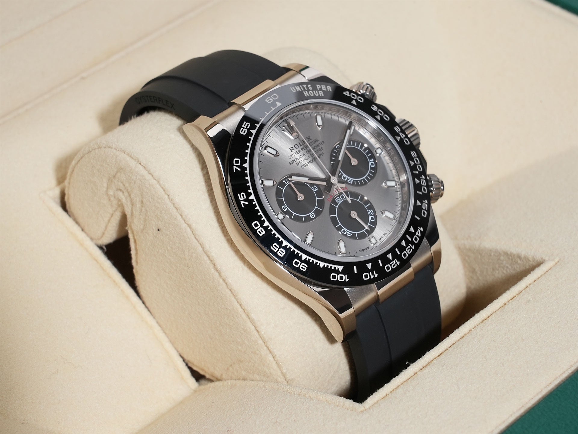 Rolex Daytona Ref. 116519LN White Gold Steel x Black Dial Excellent Condition mvdzeirt