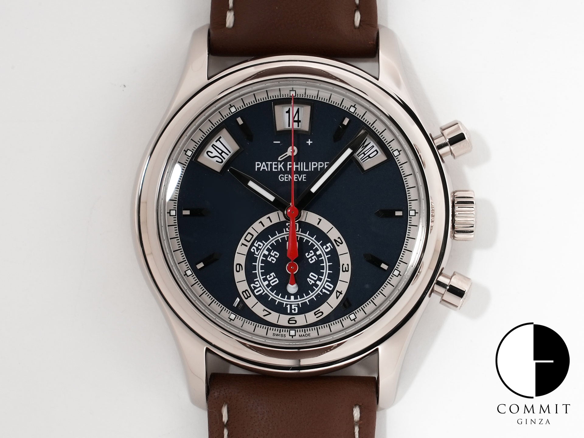 パテックフィリップ アニュアルカレンダー クロノグラフ Ref.5960/01G-001 ホワイトゴールド ブルー文字盤 美品 k6upqp5g