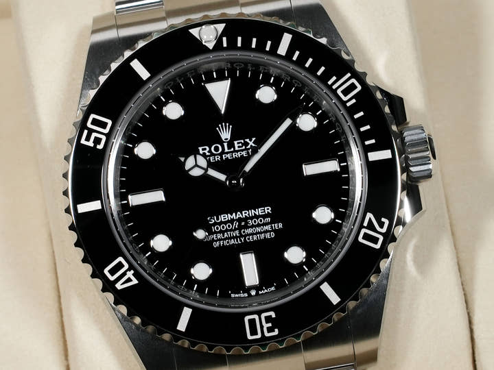 ロレックス サブマリーナー ノンデイト Ref.124060 ステンレススチール ブラック文字盤 未使用 zywim5p2